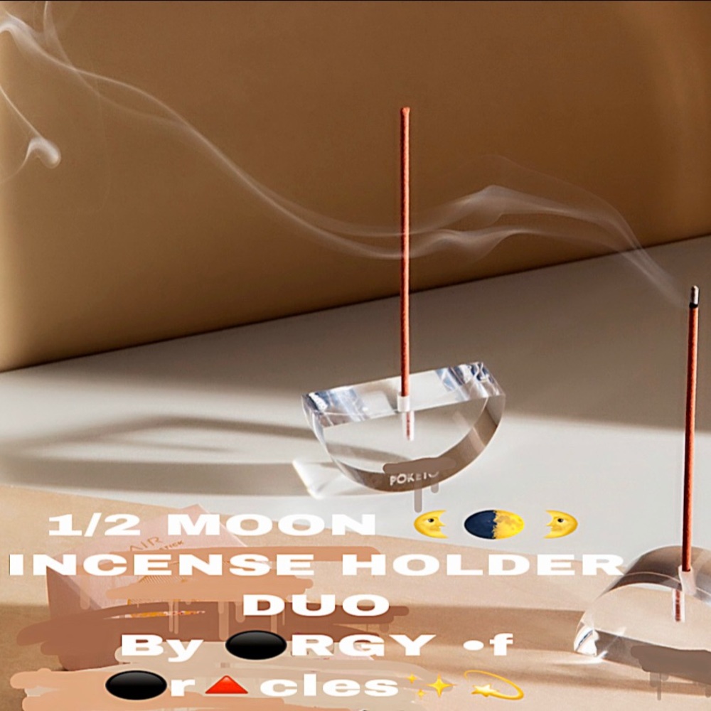 1/2 MOON 🌜🌓🌛 INCENSE HOLDER DUO